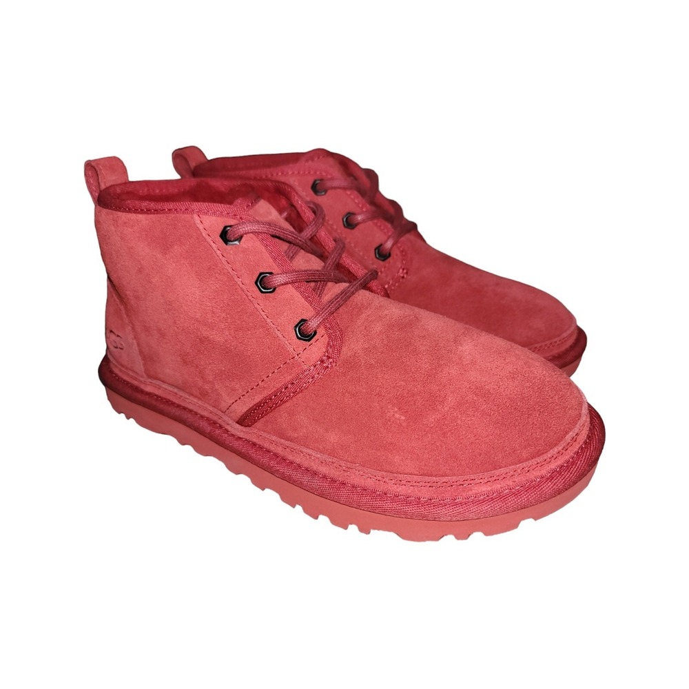 UGG Neumel Ankle Boots Womens‎ 7/ Mens 6 Red Chakka Suede Lace Up Mid Top Boots